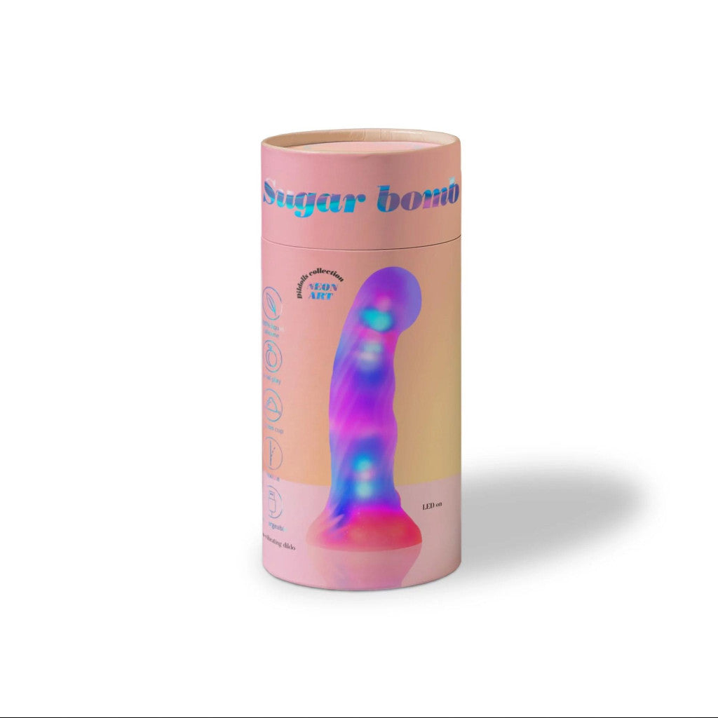 Love To Love Dildo With Led Lighting 39 Modes Waterproof 14.3 Cm Silicone Black