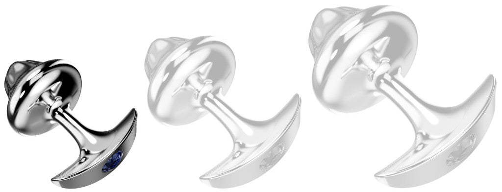 Anal Plug Smooth Surface 7 Cm Long Aluminum Black