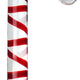 Candyred Dildo Candy Cane Shape 18 Cm Red Transparent Glass