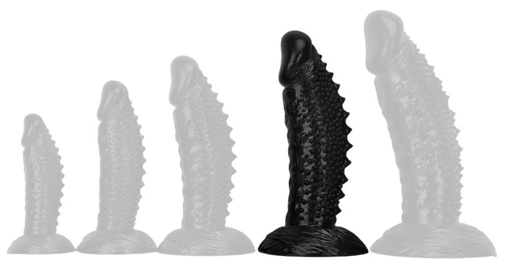Pirlik Dildo 26 Cm Long Ribbed Pvc Black