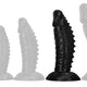 Pirlik Dildo 26 Cm Long Ribbed Pvc Black