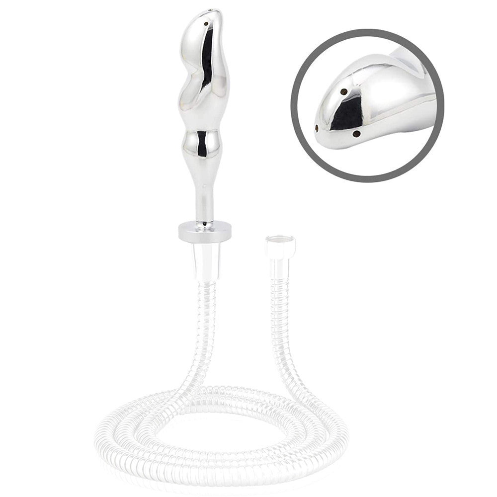 Anal Douche With Metal Cone Aluminum 12 Cm 2.5-2.9 Cm Wide