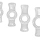 Penis Rings Flexible 7-17 Mm Transparent 4 Pcs Made Of Tpe Material