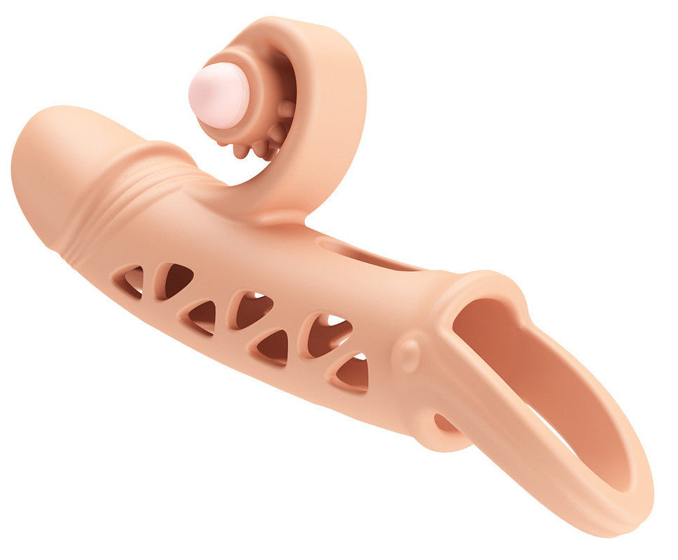 Vibes Penis Sleeve With Vibrating Ball 15 X 4 Cm Black