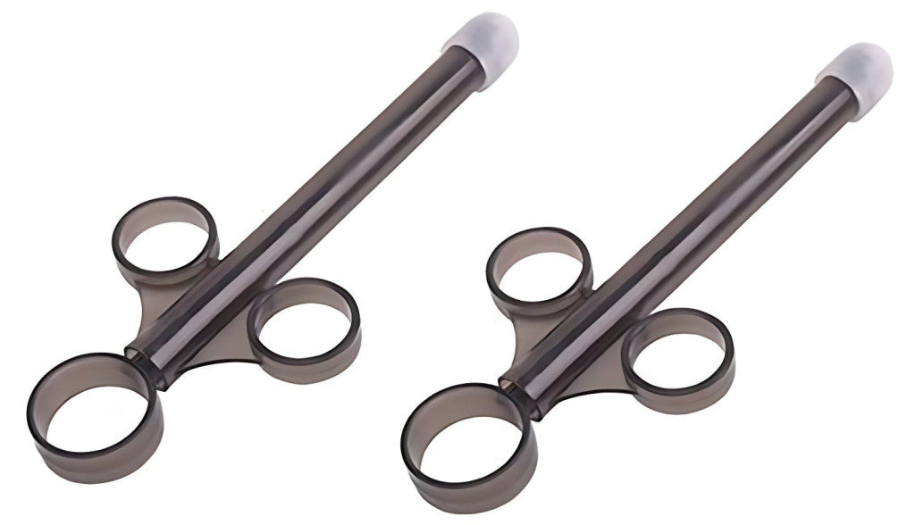Lubricant Dispenser Dropper 2 Pcs Black Abs 10 Cm Long 1.5 Cm Diameter