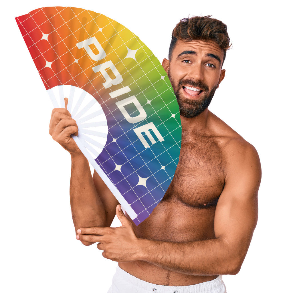 Pride Fan Rainbow Pattern 64 Cm