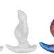 Alienix Anal Plug Silicone Wavy With Wide Base 17 X 6.3 Cm Black