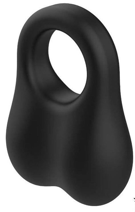 Penis Ring With Weighted Ball Shape Silicone 30 Mm Black 100 G