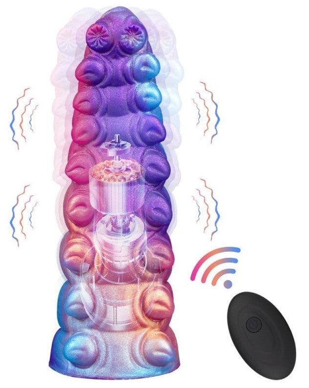Wormix Dildo Vibrating Remote Controlled 11 Cm Silicone Black