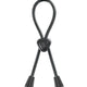 Blue Junker Penis Ring Adjustable Silicone 5.5 Cm Black
