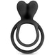 Glamy Penis Ring Double Silicone Ring Clitoral Stimulator 30 Mm Black