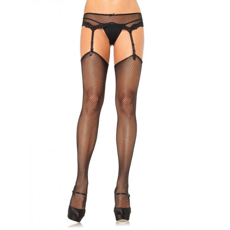 Leg Avenue – Premium Fishnet Stockings With Silicone Grip