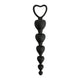 Black Heart-shaped Anal Beads