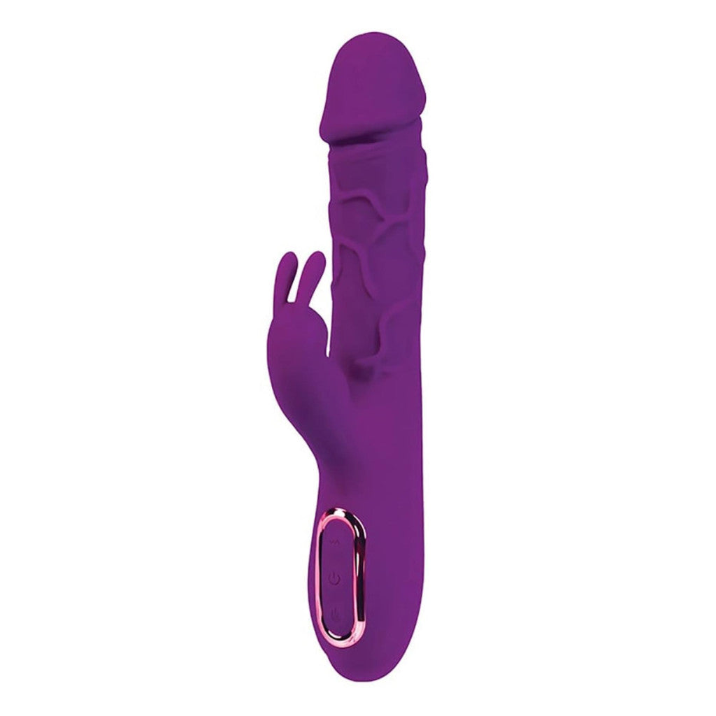 Vibrator Rabbits 10 Modes Vibration Heating 22.5 Cm Silicone