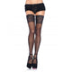 Leg Avenue - Black Lace Stockings One Size
