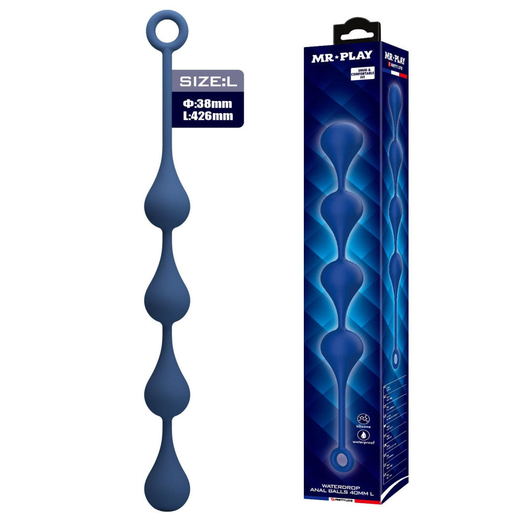 Mr. Play Waterdrop Anal Beads 42.6 Cm Long