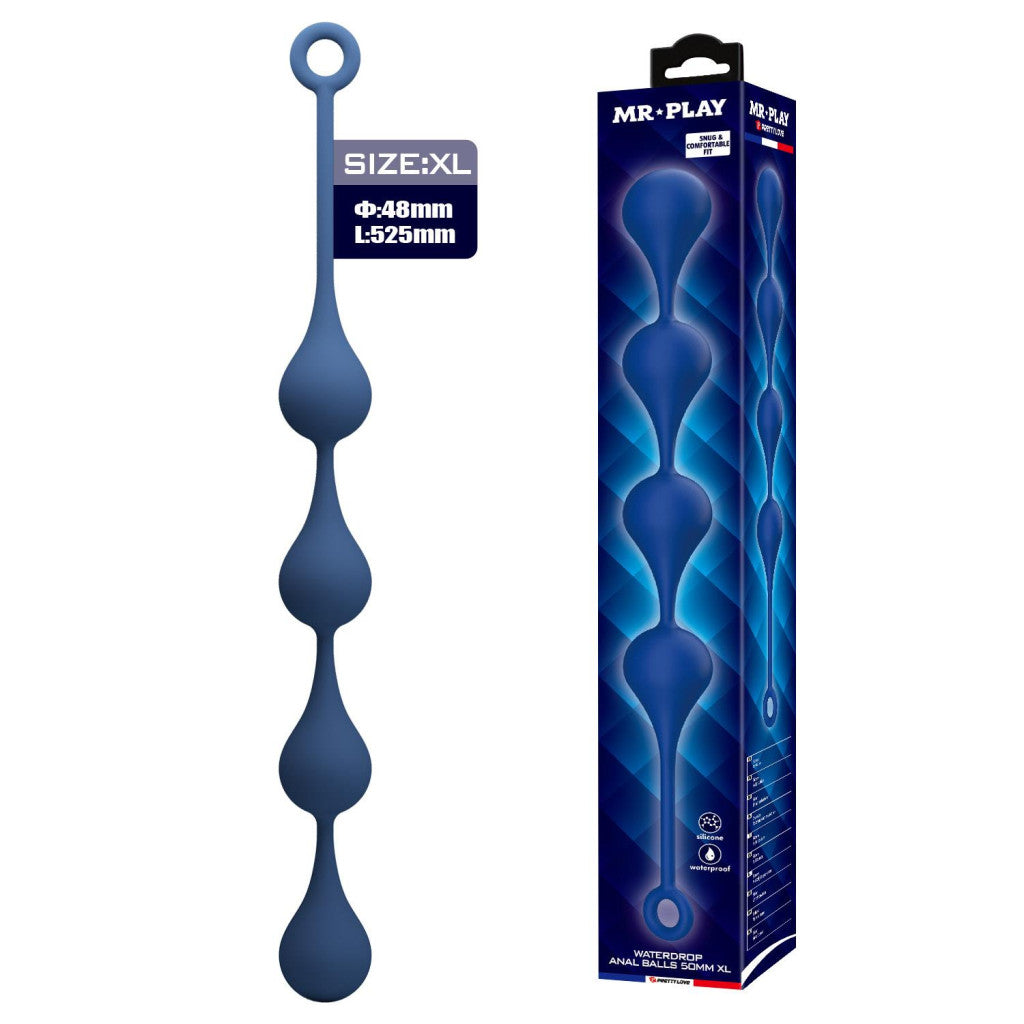 Mr Play Waterdrop Anal Balls 52.5 Cm Xl