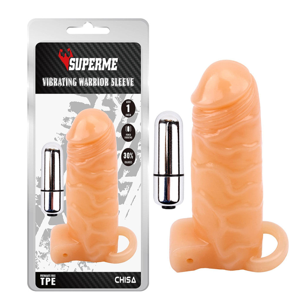 Vibrating Warrior Masturbator Flexible Vibrating 14 Cm Black