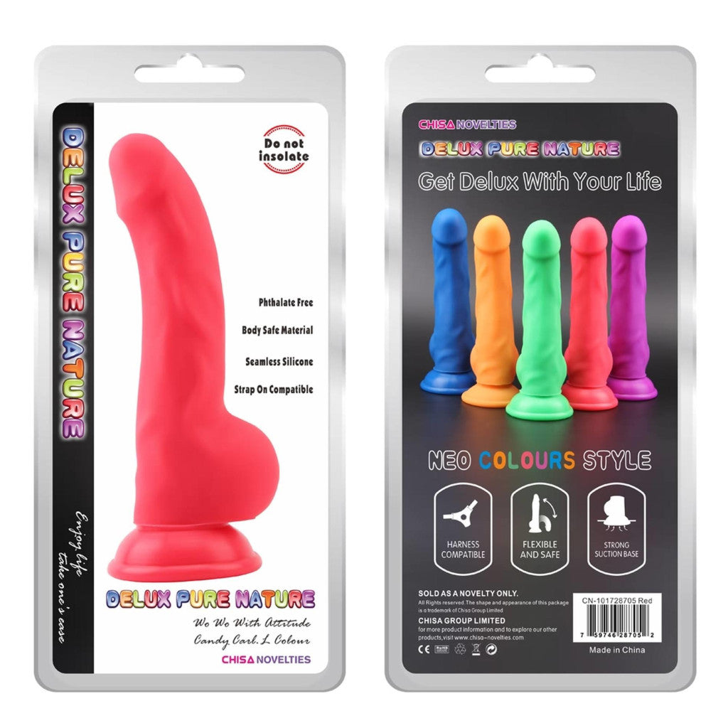 Carl.l Red Curved Anal Dildo