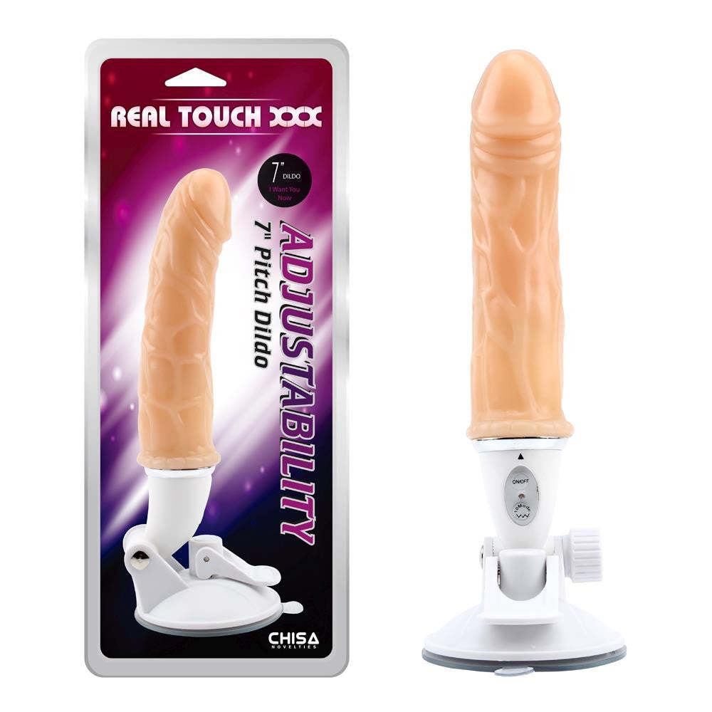 Realistic Dildo Adjustable Base 10 Vibration Levels Waterproof 18 Cm Skin Color