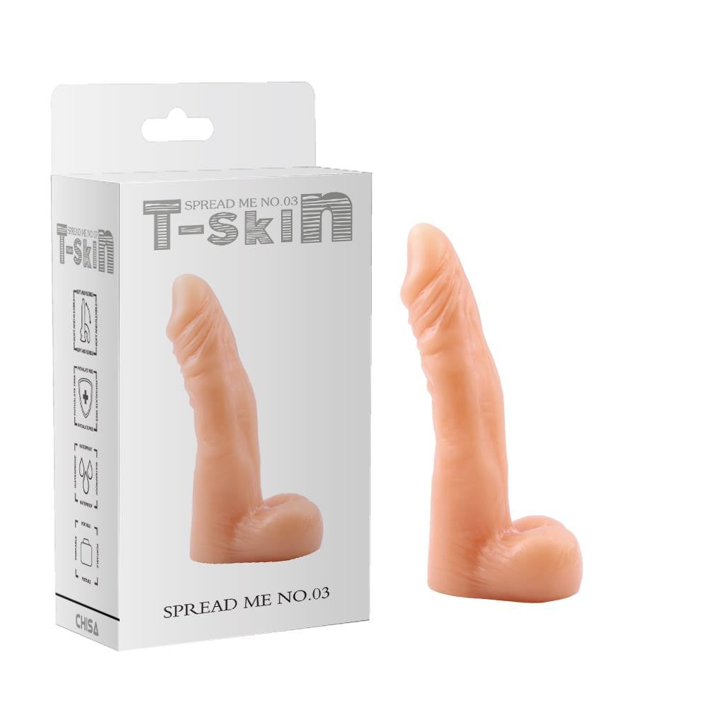 Realistic Dildo Flexible Skin Effect 17.7 Cm Skin Color