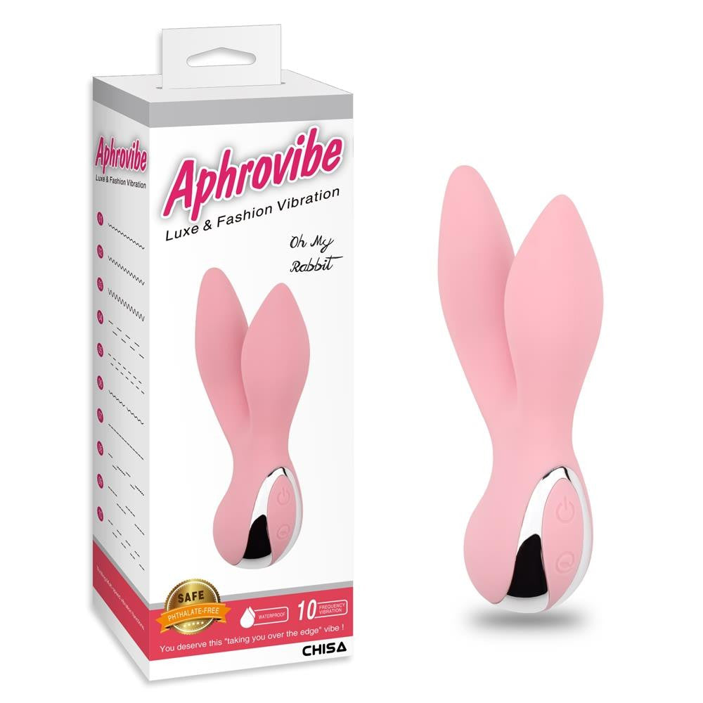 Vibrator With Two Moving Ears 10 Modes 13.5 Cm Light Pink