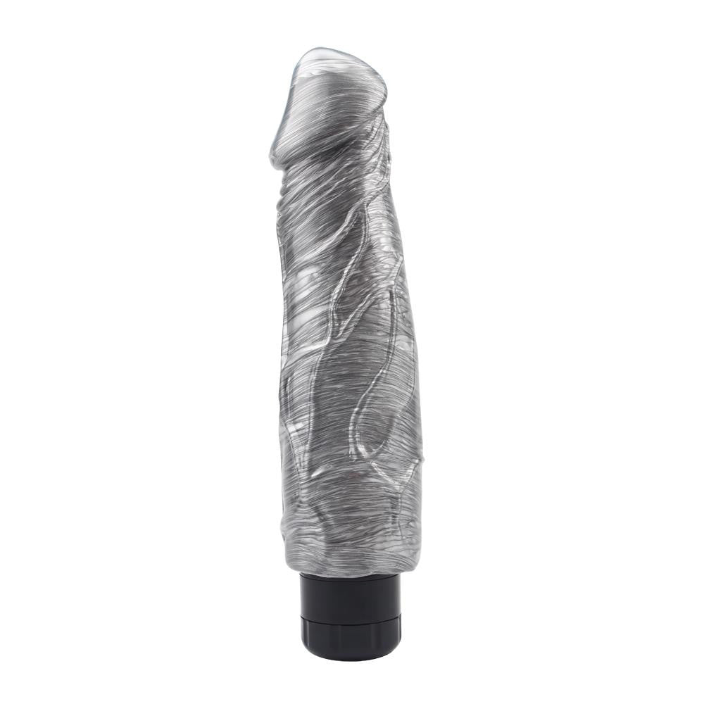 Pat Mccock Vibrator Realistic Adjustable Vibration 23.5 Cm Silver