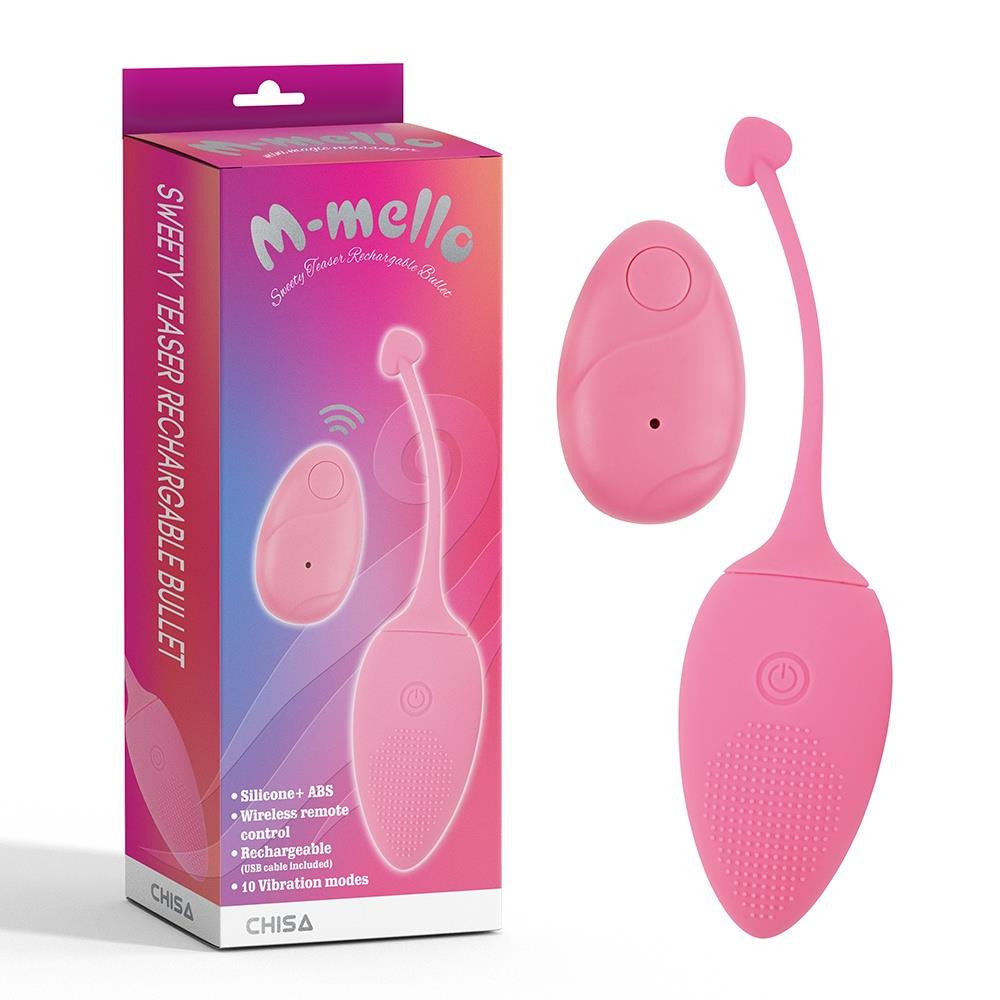 Sweety Teaser Vibrating Egg Remote Control Usb Rechargeable Quiet Black