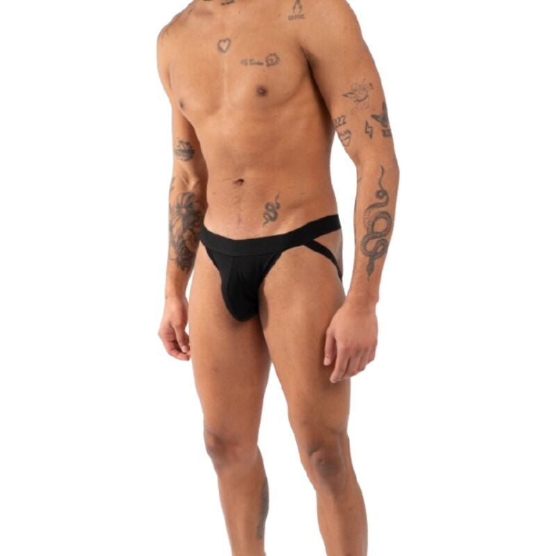 Burn Jockstrap Elegant Two-tone Black Size M