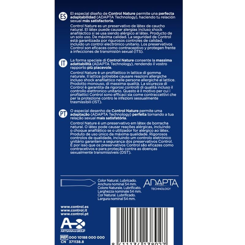 Control Adapta Nature – Premium Condoms In A Pack Of 6