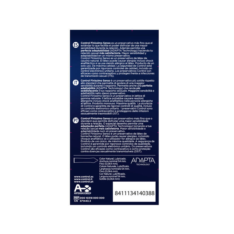 Control Adapta Senso – Flexible Vibrating Condoms 12 Pcs