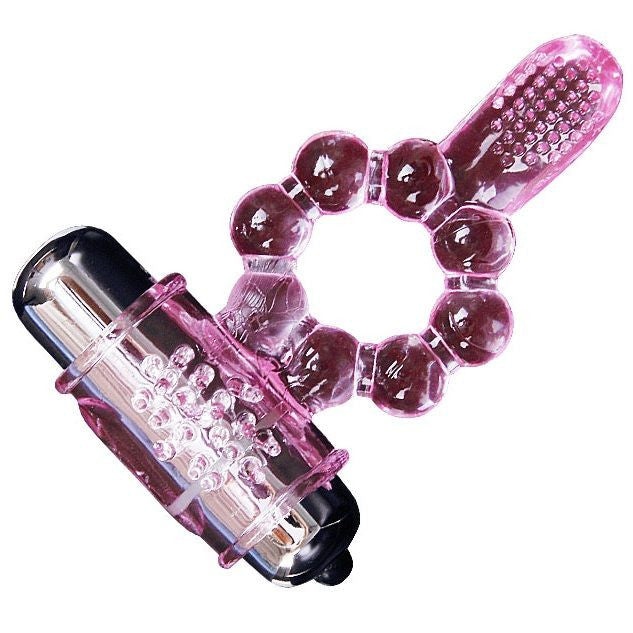 Baile – Silicone Ring With 10 Tongue Rhythms And Pink Vibration