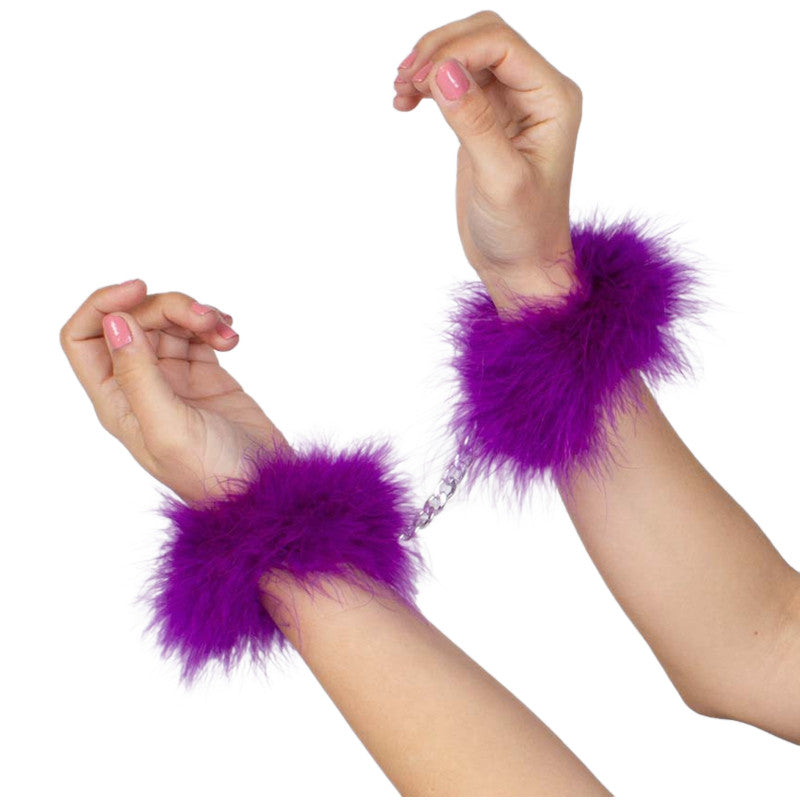 Secretplay – Sensual Purple Marabou Handcuffs