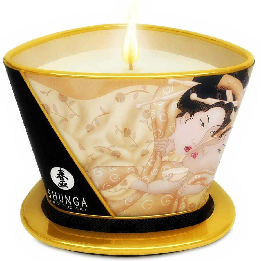Shunga – Candle Vanilla Massage Oil For Premium Pampering