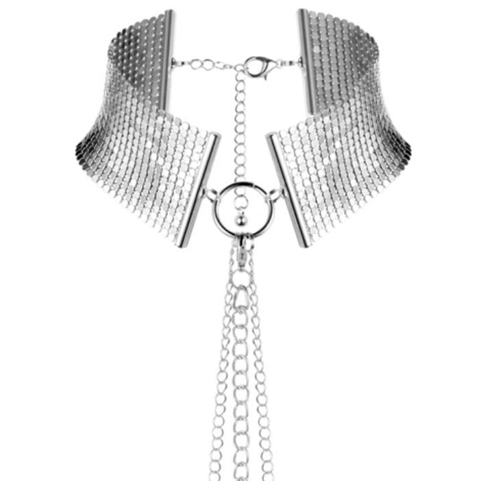 Bijoux - Stylish Silver Metal Necklace For Sensual Elegance