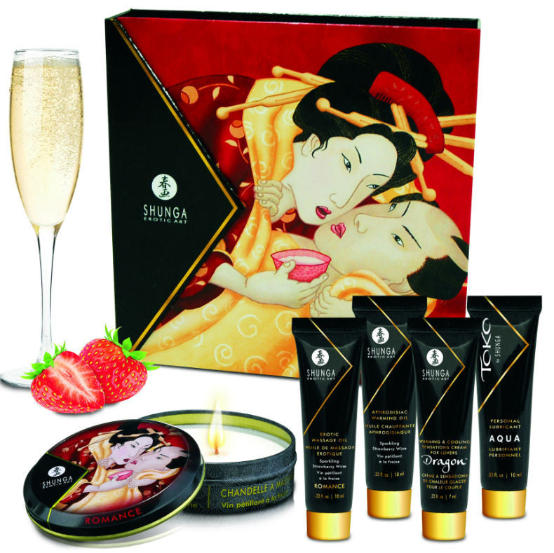 Shunga – Secret Geysers Strawberry Champagne Pampering Set