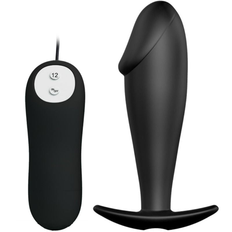 Pretty Love - Silicone Anal Plug Penis Shape With 12 Vibrations