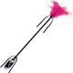 Secretplay – Black And Fuchsia Bow And Feather Set