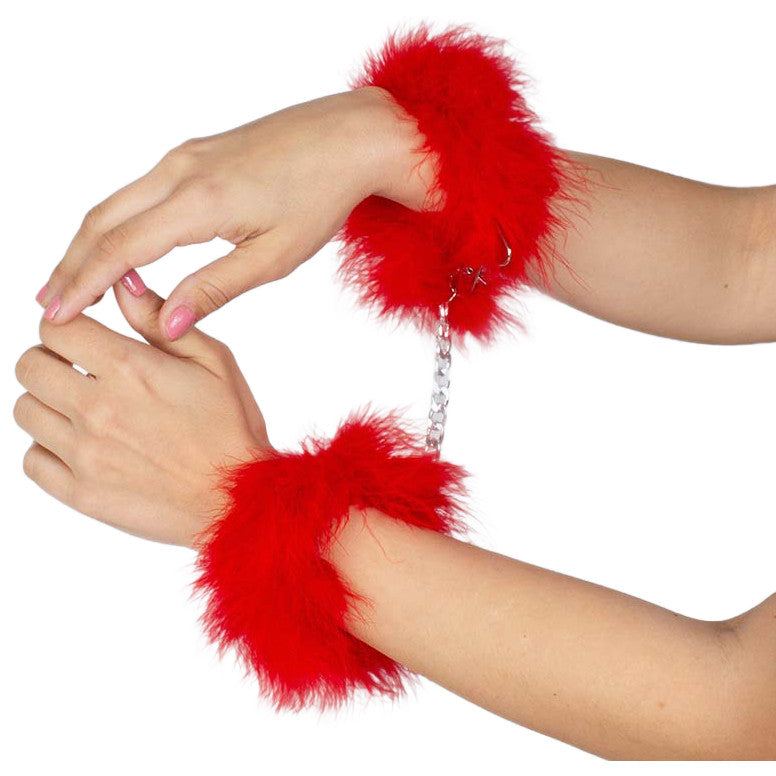 Secretplay - Sensual Red Marabou Handcuffs