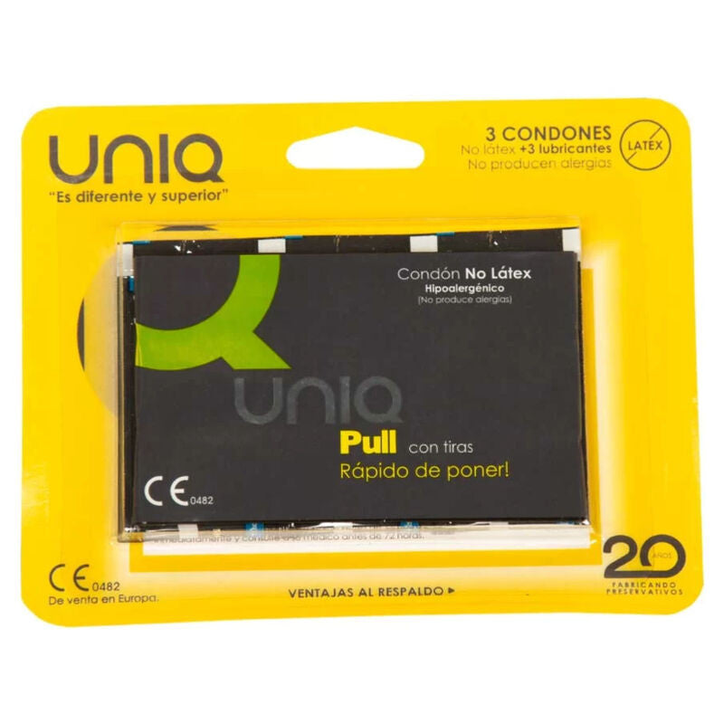 Uniq – Latex-free Condoms With Strips Pack Of 3