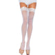 Leg Avenue – Premium White Nylon Stockings In Plus Size