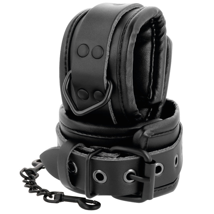 Darkness - Adjustable Black Leather Handcuffs