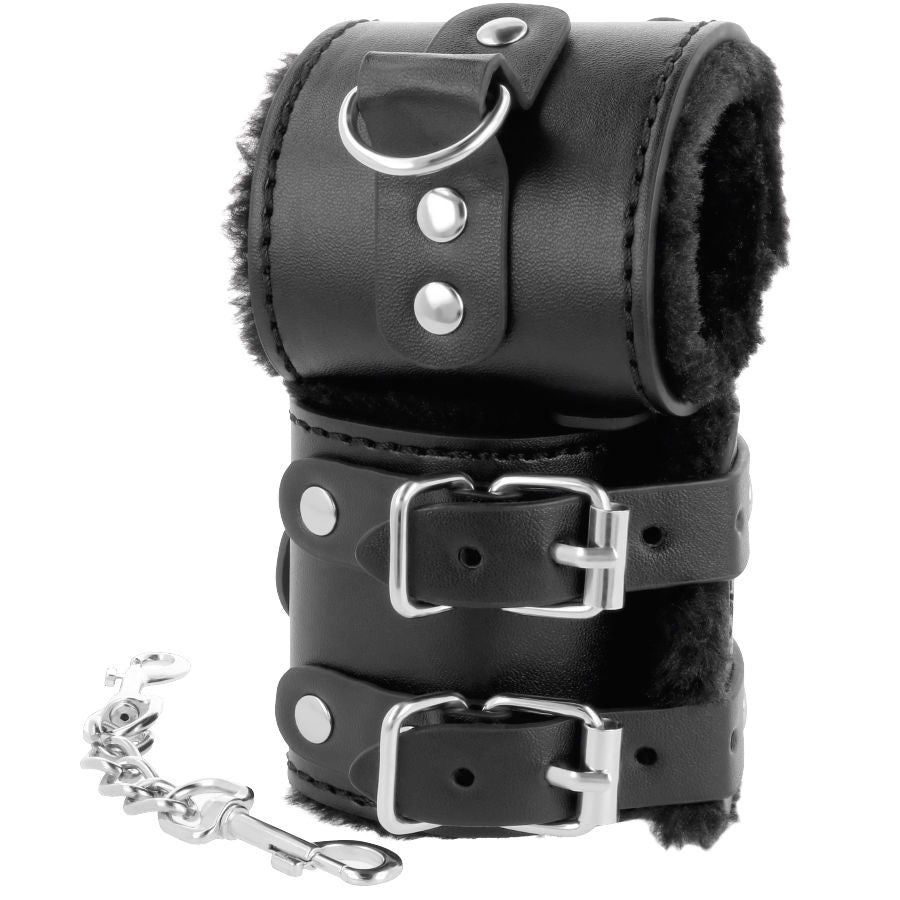 Darkness - Adjustable Leather Cuff With Soft Lining