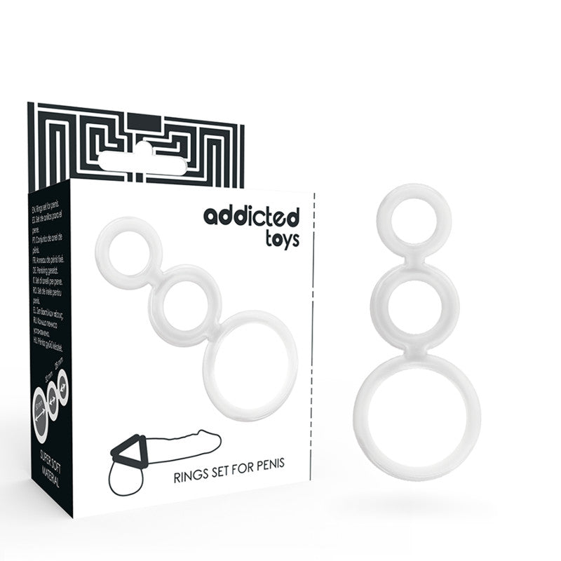 Addicted Toys – Transparent Penis Ring Set