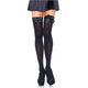 Leg Avenue – Black Suspender Stockings With Bow