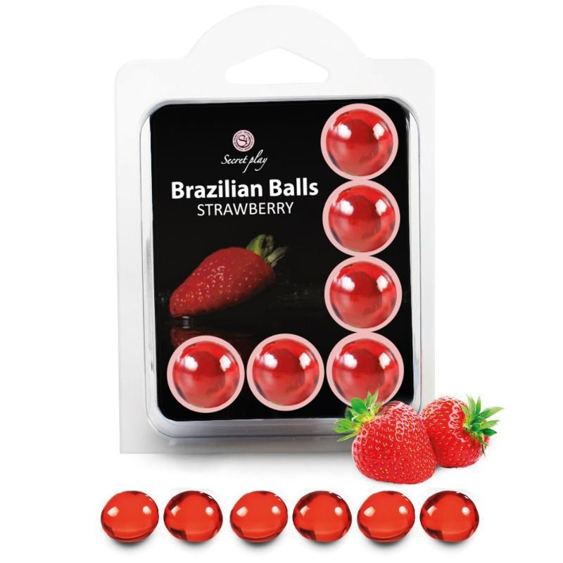 Secretplay – 6 Strawberry-flavored Brazilian Balls
