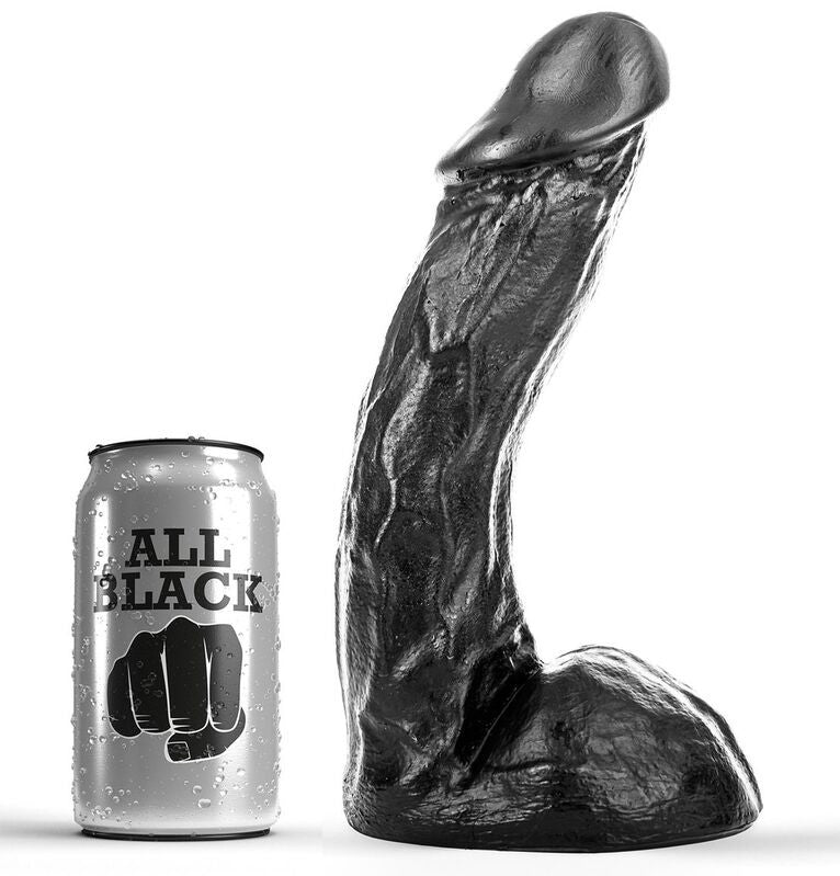 All Black - 23 Cm Long Premium Massaging Dildo