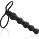 Calexotics - Beaded Double Penetration Vibrator Black