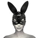 Coquette Chic Desire – Vegan Leather Mask With Bunny Ears