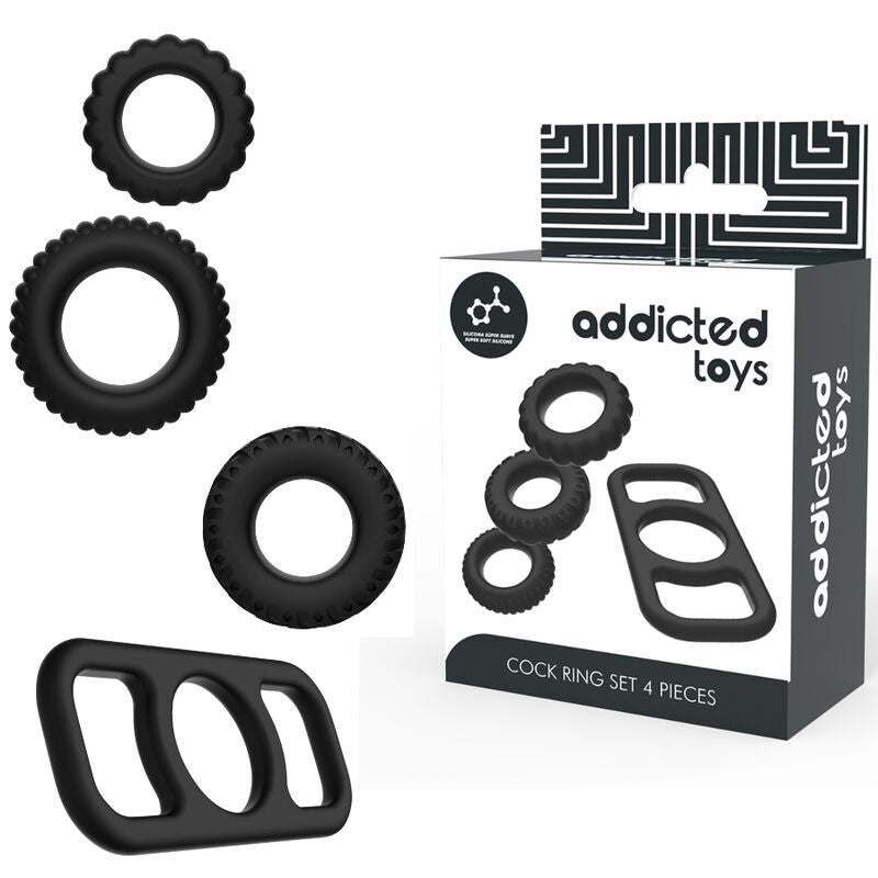 Addicted Toys - Premium Penis Ring Set Of 4